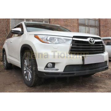 Защита радиатора Toyota HIGHLANDER U50 2013-2016 black низ