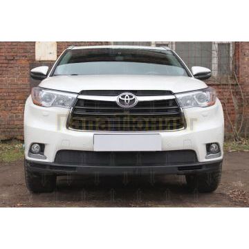 Защита радиатора Toyota HIGHLANDER U50 2013-2016 black низ