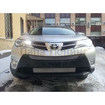 Защита радиатора Toyota RAV4 2013-2015 chrome низ (Стандарт)