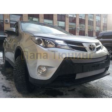 Защита радиатора Toyota RAV4 2013-2015 chrome низ (Стандарт)