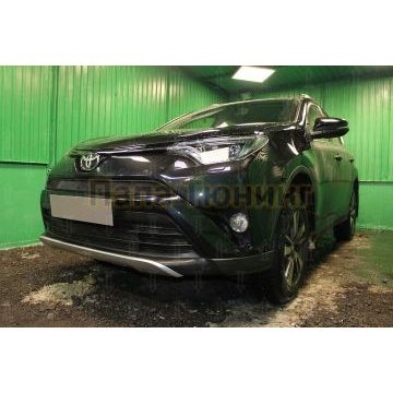 Защита радиатора Toyota Rav4 2015-2019 black верх