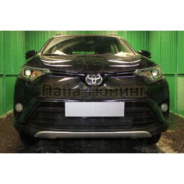 Защита радиатора Toyota Rav4 2015-2019 black верх