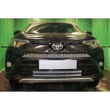 Защита радиатора Toyota Rav4 2015-2019 chrome верх
