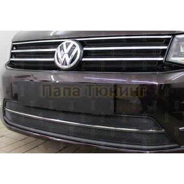 Защита радиатора Volkswagen Touran 2011- / Volkswagen Caddy 2010-2015 black