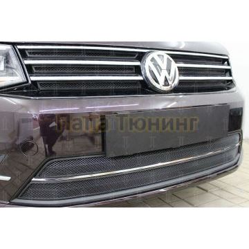 Защита радиатора Volkswagen Touran 2011- / Volkswagen Caddy 2010-2015 black