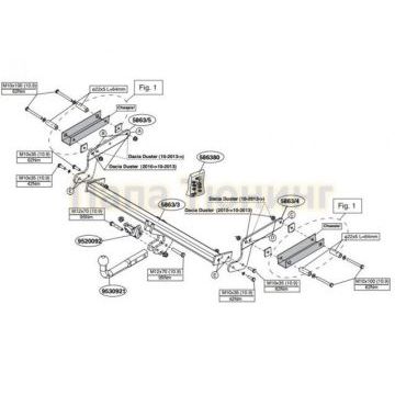 Фаркоп Brink шар A для Renault Duster 2011-2015
