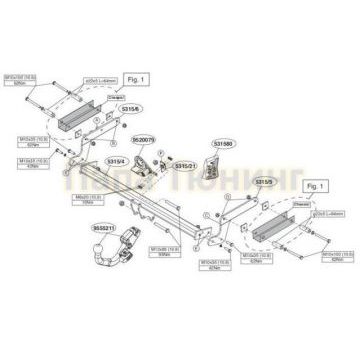Фаркоп Brink шар BMA съёмный на 4х2 и 4х4 для Renault Duster 2011-2015