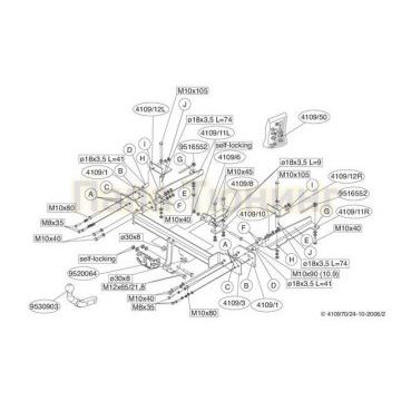 Фаркоп Brink шар A на седан для Honda Accord 2002-2007