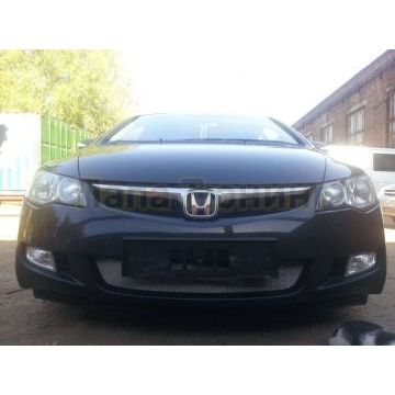 Защита радиатора хром РусСталь для Honda Civic 2006-2009