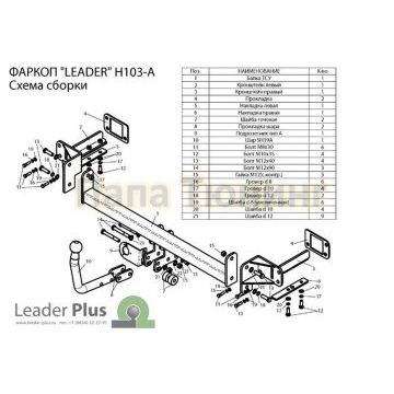 Фаркоп Лидер-Плюс для Honda Civic 2006-2012
