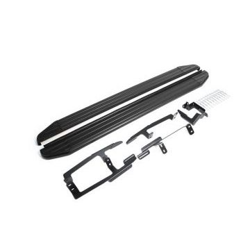 Пороги алюминиевые Rival Black-Premium для Honda CR-V 2017-