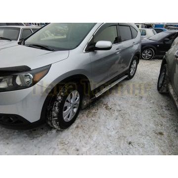 Пороги алюминиевые OEM Tuning для Honda CR-V 2012-2015