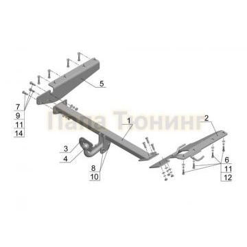 Фаркоп Avtos для Honda CR-V 2007-2012