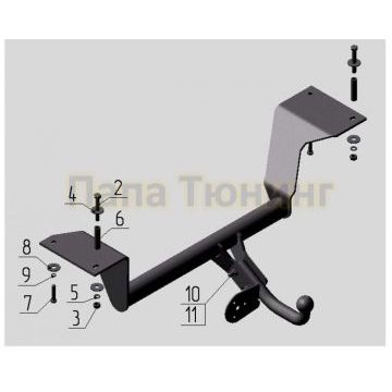 Фаркоп Avtos для Honda CR-V 1997-2002