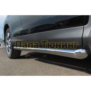 Пороги труба d76 вариант 1 РусСталь для Honda CR-V 2010-2012