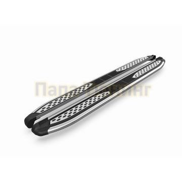 Пороги алюминиевые Zirkon для Honda Pilot 2008-2016