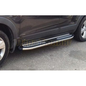 Пороги алюминиевые Zirkon для Honda Pilot 2008-2016