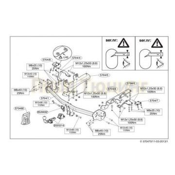 Фаркоп Brink шар BMA съёмный для Toyota RAV4 2013-2019
