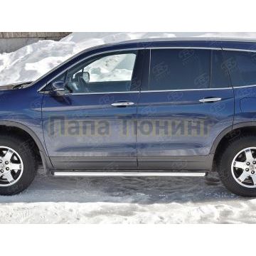 Пороги труба d57 вариант 1 для Honda Pilot 2016-
