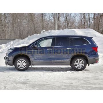 Пороги труба d57 вариант 1 для Honda Pilot 2016-