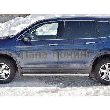 Пороги труба d57 вариант 2 для Honda Pilot 2016-