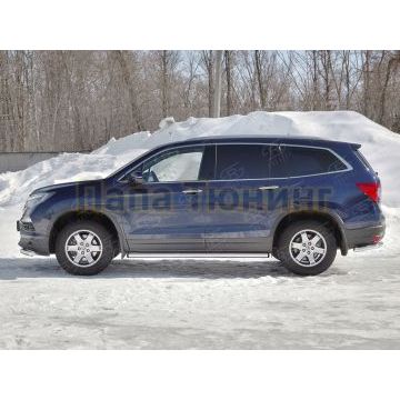 Пороги труба d57 вариант 2 для Honda Pilot 2016-
