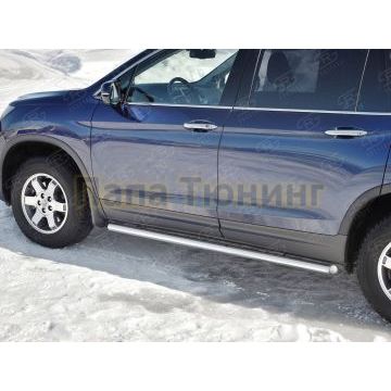 Пороги труба d57 вариант 3 для Honda Pilot 2016-