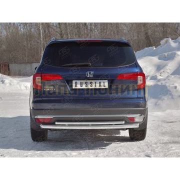 Защита заднего бампера двойная дуга d57-d42 для Honda Pilot 2016-