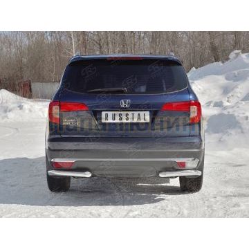 Защита задняя уголки d57 секции для Honda Pilot 2016-