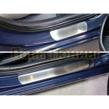 Накладки на пороги лист шлифованный ТСС для Hyundai Elantra 2015-2019 Накладки на пороги лист шлифованный ТСС для Hyundai Elantra 2015-2019