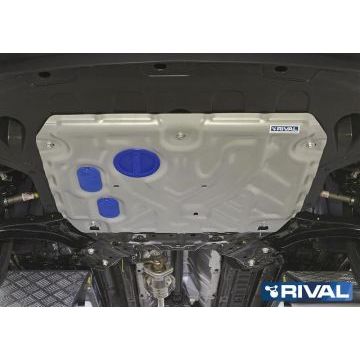 Защита картера и КПП Rival для 1,6 и 2,0 алюминий 4 мм для Hyundai Creta 2016-2021