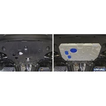 Защита картера и КПП Rival для 1,6 и 2,0 алюминий 4 мм для Hyundai Creta 2016-2021