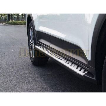 Пороги алюминевые BMW-style OEM Tuning для Hyundai Creta 2016-2021