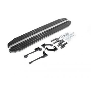 Пороги алюминиевые Rival Premium для Hyundai Creta 2016-2021