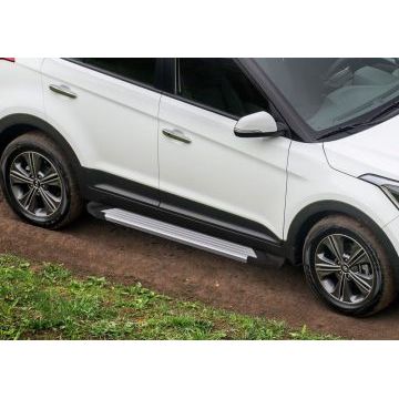 Пороги алюминиевые Rival Start для Hyundai Creta 2016-2021